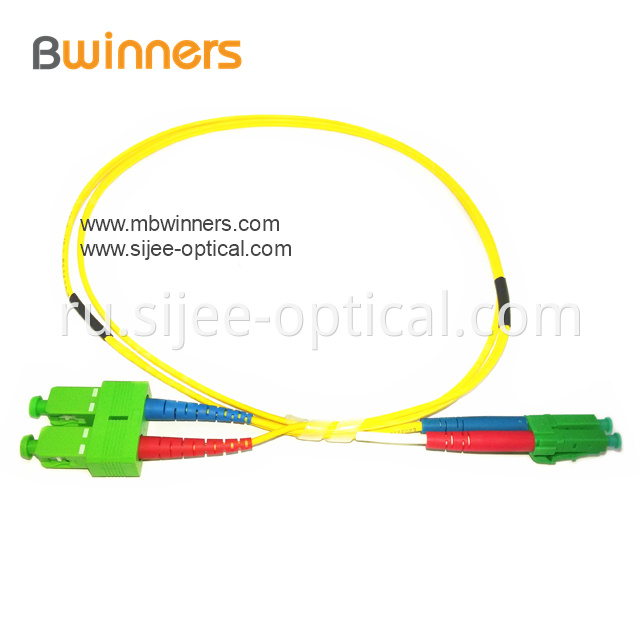 Sc Apc Lc Apc Duplex Sm Fiber Optic Patch Cord